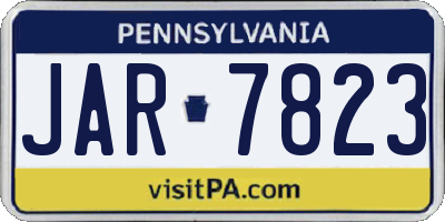 PA license plate JAR7823