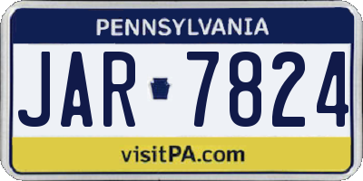 PA license plate JAR7824