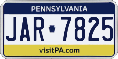 PA license plate JAR7825