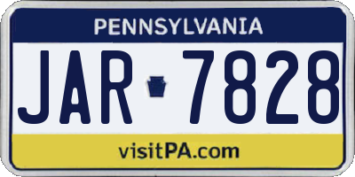 PA license plate JAR7828