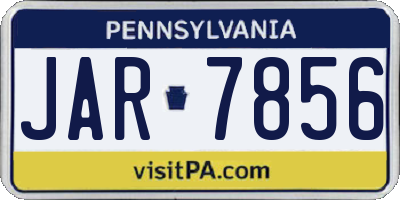 PA license plate JAR7856