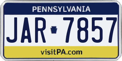 PA license plate JAR7857