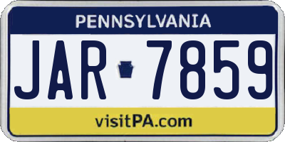 PA license plate JAR7859