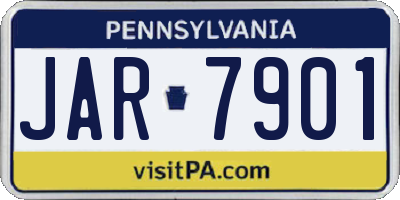 PA license plate JAR7901