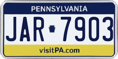 PA license plate JAR7903