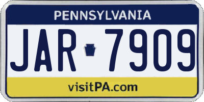 PA license plate JAR7909