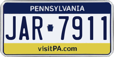 PA license plate JAR7911