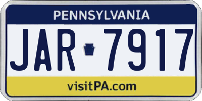 PA license plate JAR7917