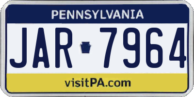 PA license plate JAR7964
