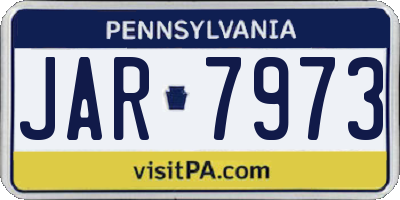 PA license plate JAR7973