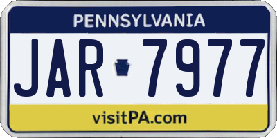 PA license plate JAR7977
