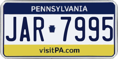 PA license plate JAR7995
