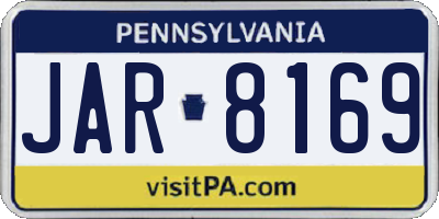 PA license plate JAR8169