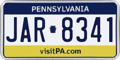PA license plate JAR8341