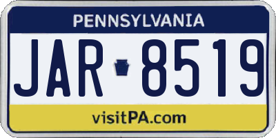 PA license plate JAR8519