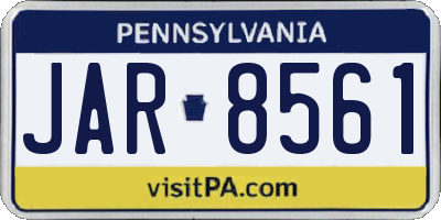 PA license plate JAR8561