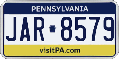 PA license plate JAR8579