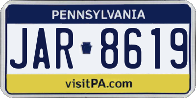 PA license plate JAR8619