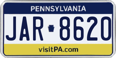 PA license plate JAR8620