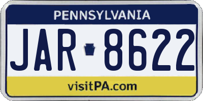 PA license plate JAR8622