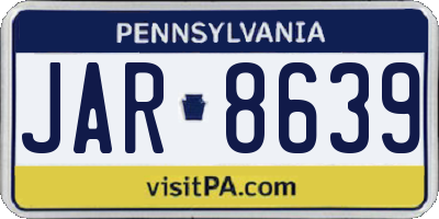 PA license plate JAR8639