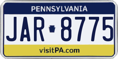 PA license plate JAR8775