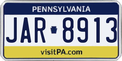 PA license plate JAR8913