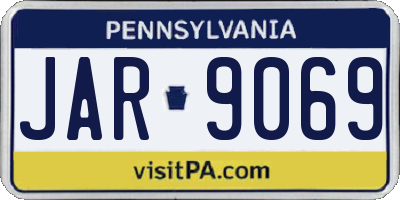 PA license plate JAR9069