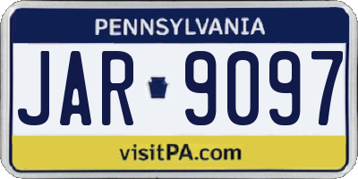 PA license plate JAR9097