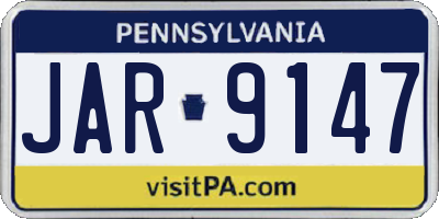 PA license plate JAR9147