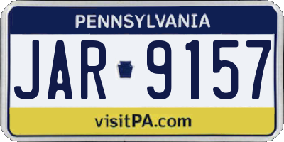 PA license plate JAR9157