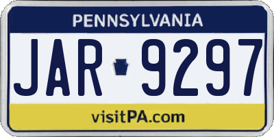 PA license plate JAR9297