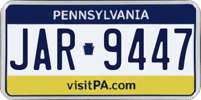 PA license plate JAR9447