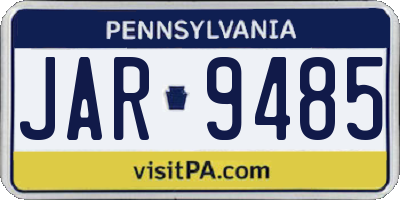 PA license plate JAR9485