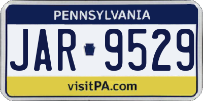 PA license plate JAR9529