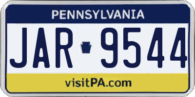 PA license plate JAR9544