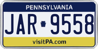 PA license plate JAR9558