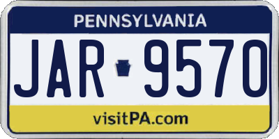 PA license plate JAR9570