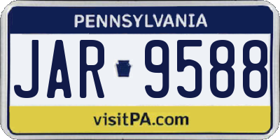 PA license plate JAR9588