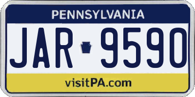 PA license plate JAR9590