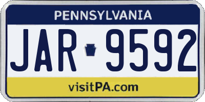 PA license plate JAR9592