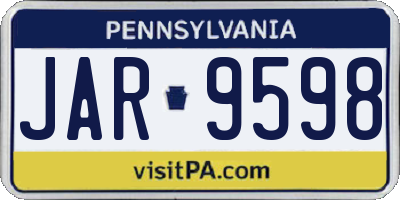 PA license plate JAR9598