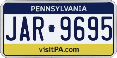 PA license plate JAR9695