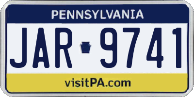 PA license plate JAR9741