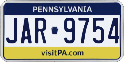 PA license plate JAR9754