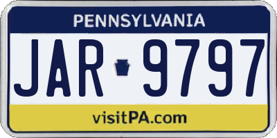 PA license plate JAR9797