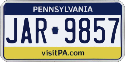 PA license plate JAR9857