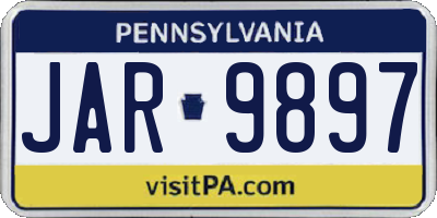 PA license plate JAR9897