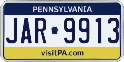 PA license plate JAR9913