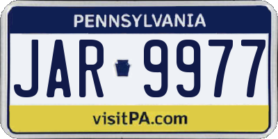 PA license plate JAR9977